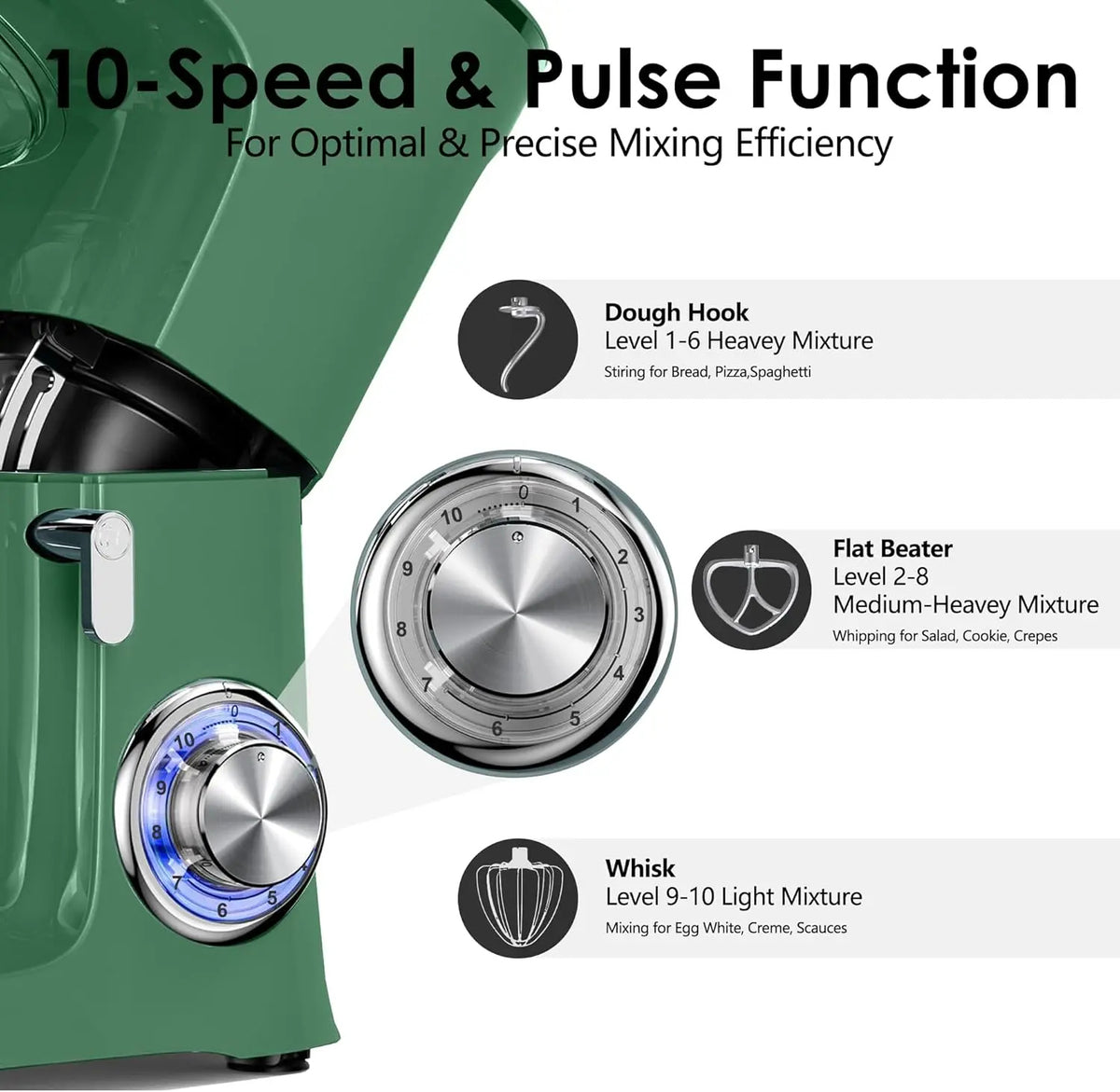 8.5QT Stand Kitchen Mixer with 10 Speed