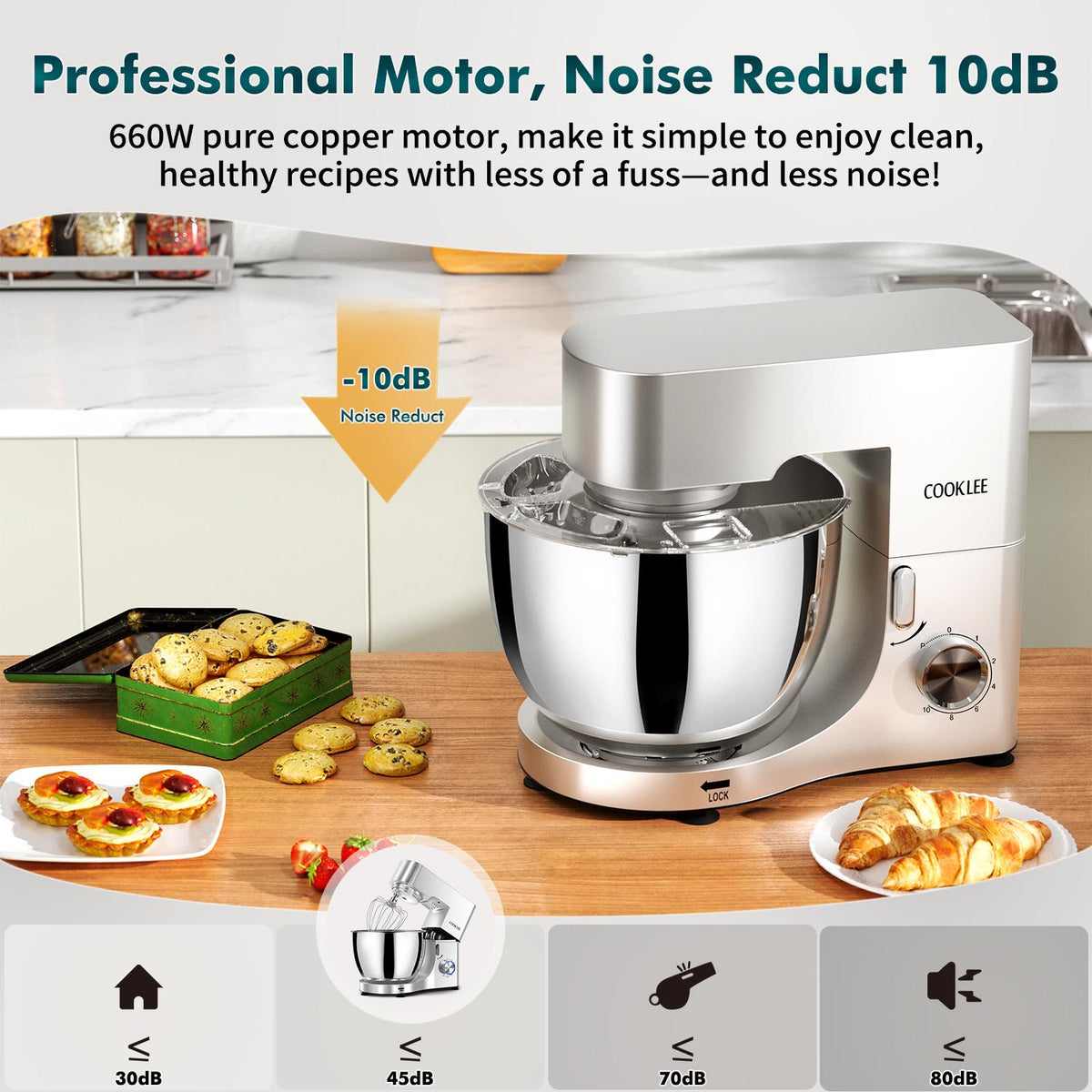 9.5 Qt 660W Stand Mixer Kitchen