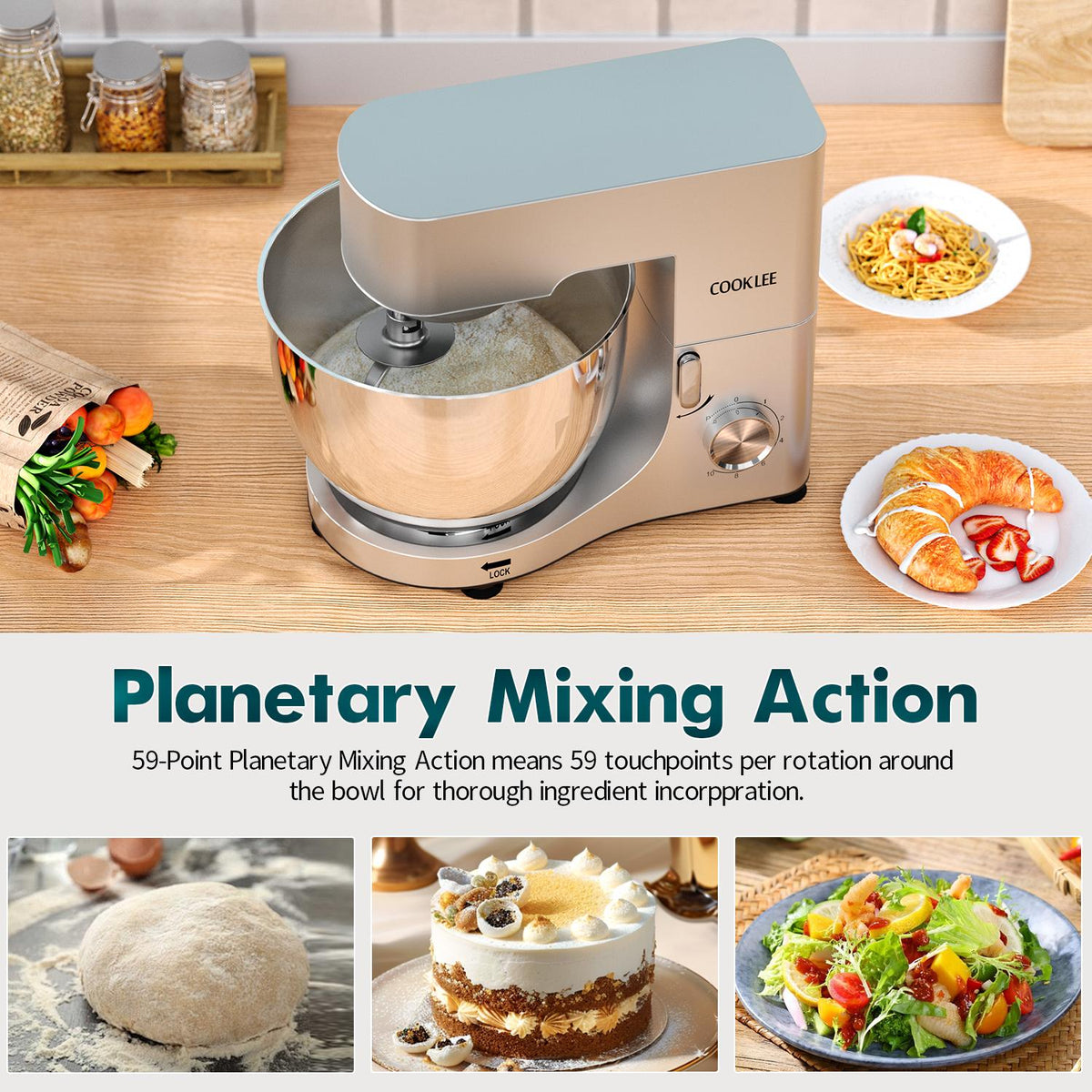 9.5 Qt 660W Stand Mixer Kitchen